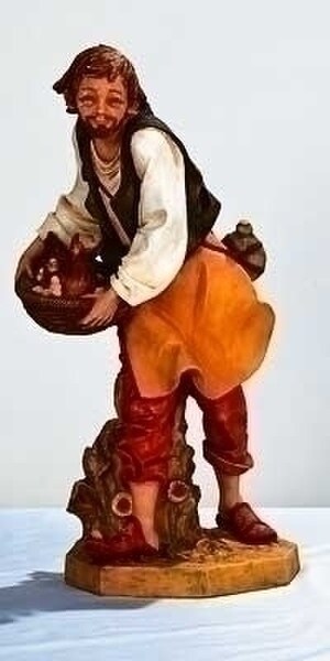 Fontanini Shepherd Nativity Figure Lucas Marble based resin statuary